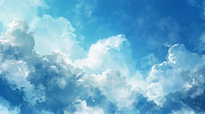 تصویر آسمان آبی فانتزی